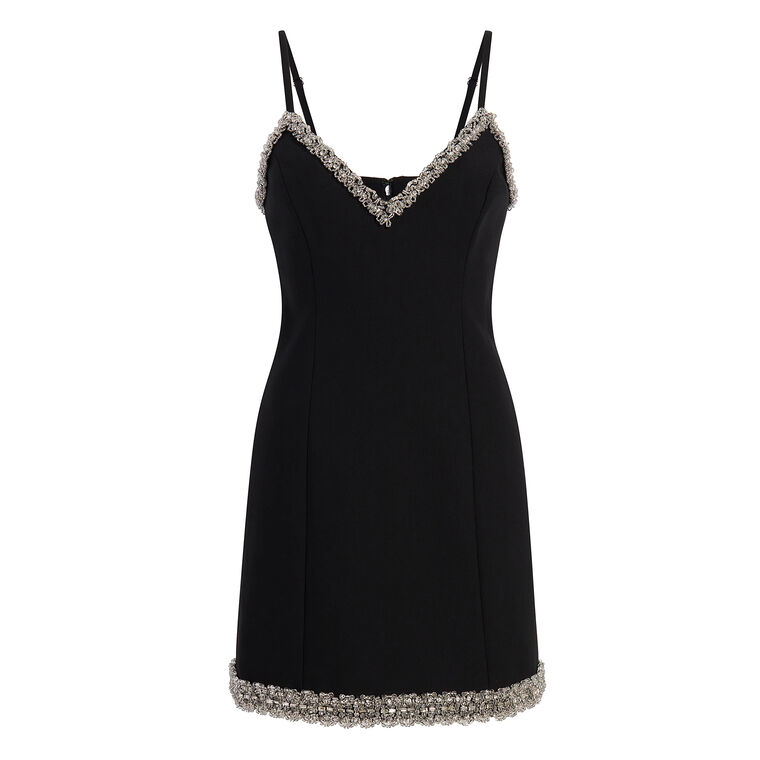 Brea Chunky Bead Embroidered Mini Dress image number null