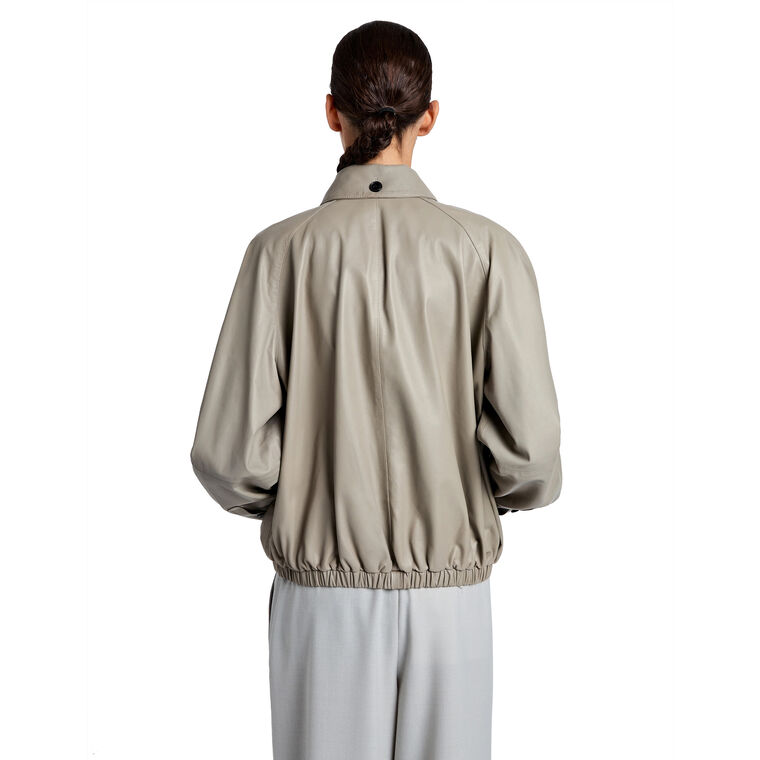 Beck Leather Bomber Jacket image number null