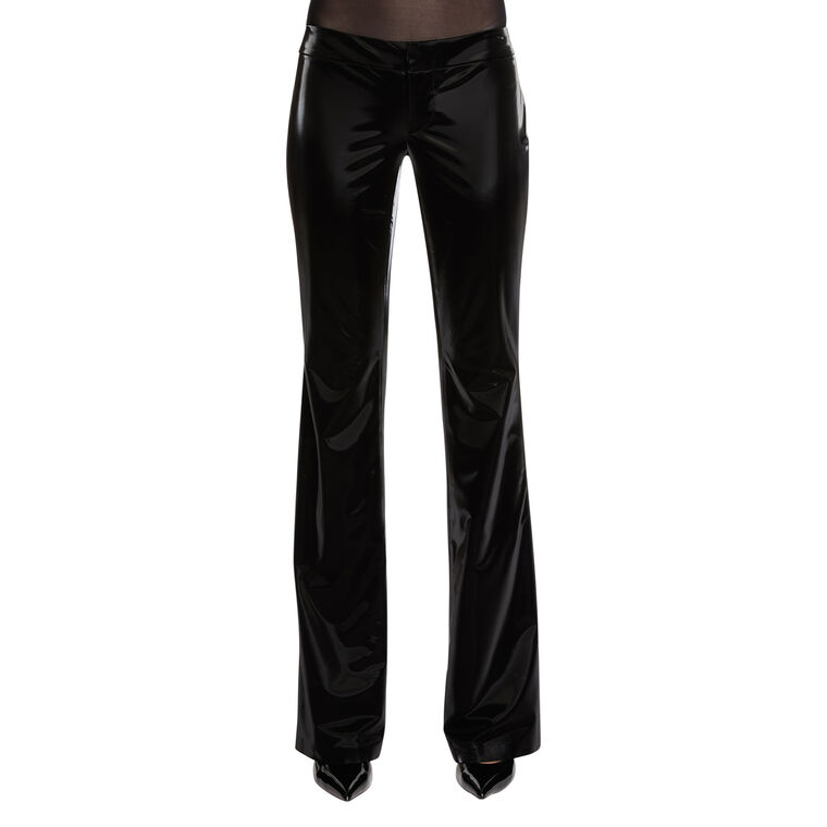 Bella Ultra Low Rise Vegan Leather Bootcut Pant image number null