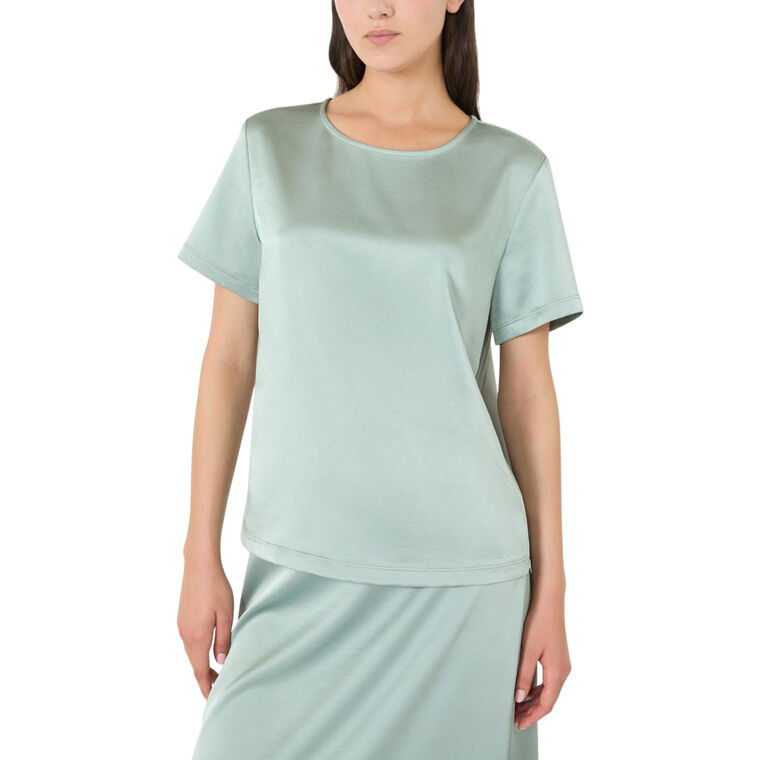 Gilbert Satin And Jersey Short Sleeve T-Shirt image number null