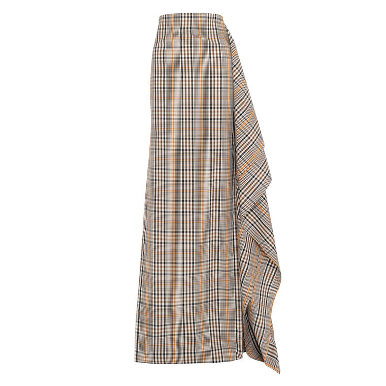Side Panel Plaid Pencil Skirt image number null