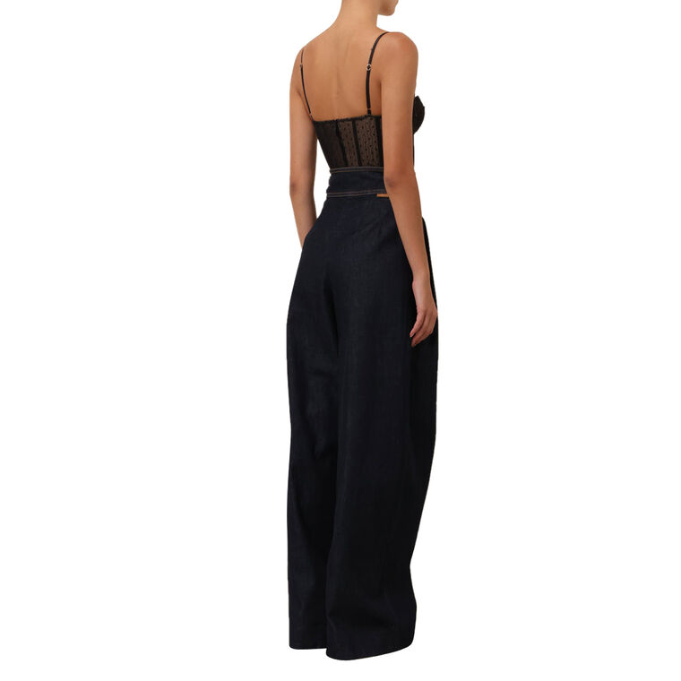 Sleeveless Corset Dot Bodysuit image number null