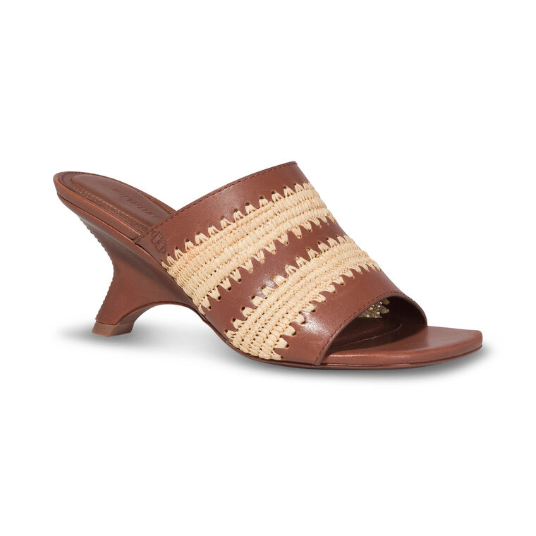 Shadow Mule Raffia Sandal image number null