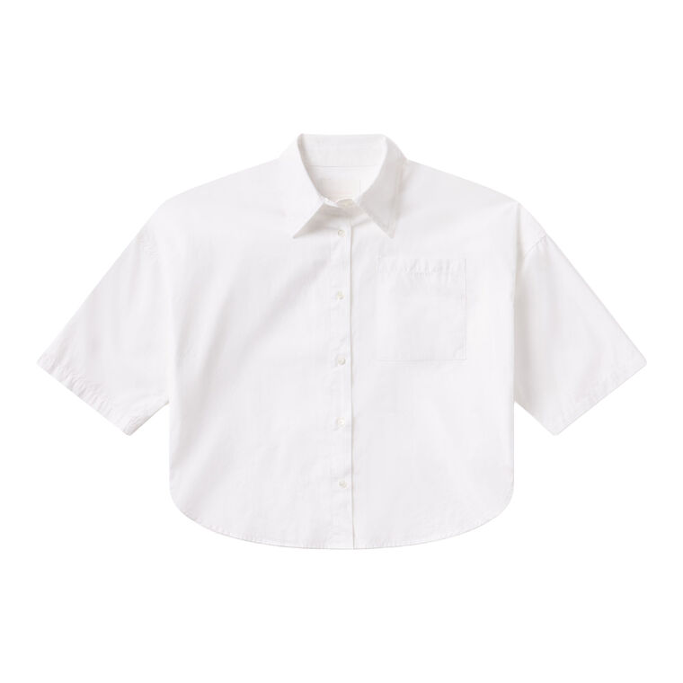 Frances Short Sleeve Cropped Cape Button Up image number null