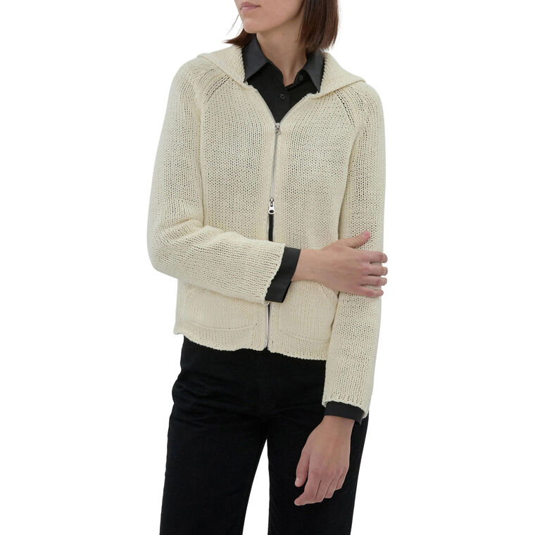 Bear Knit Zip-Up Sweater image number null