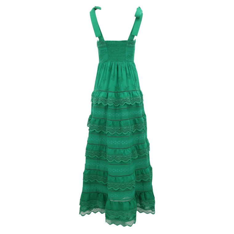 Vega Eyelet Tiered Maxi Dress image number null
