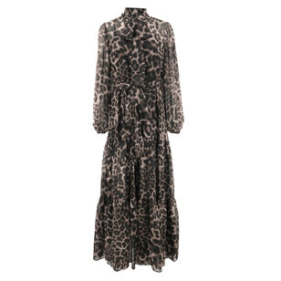 Baird Tiered Animal-Print Maxi Dress