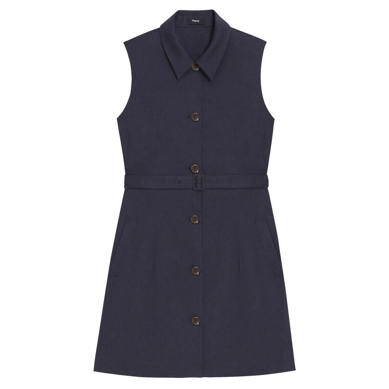 Sleeveless Belted Military Dress image number null