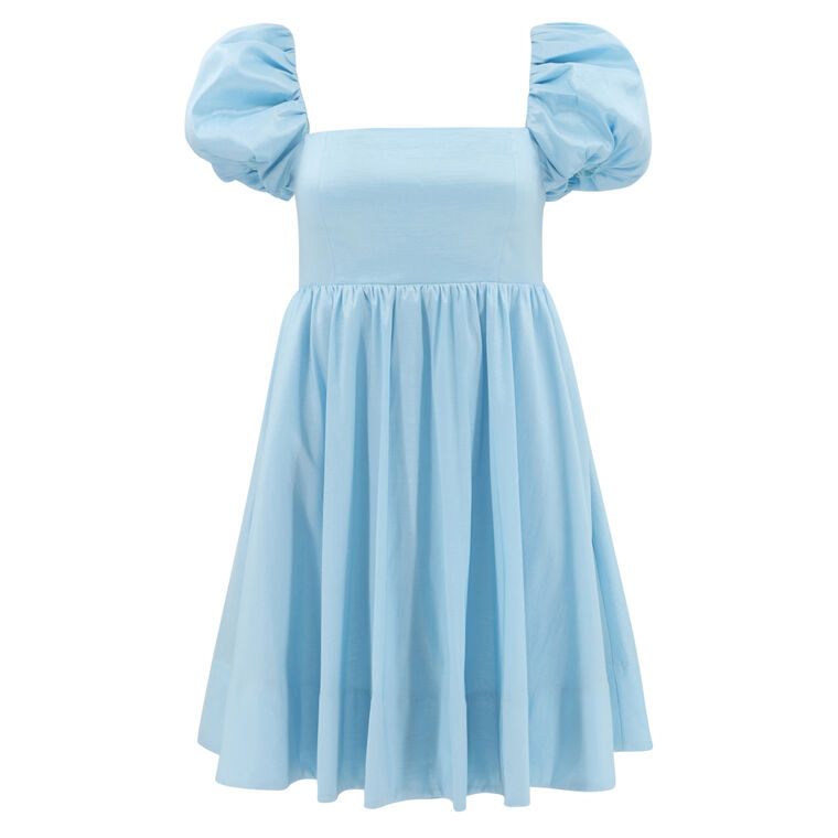 Sharilyn Bubble Sleeve Tie Back Mini Dress image number null