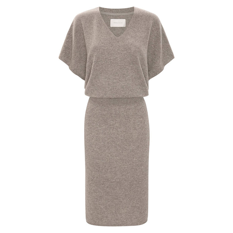 The Ophi Vee Cashmere Dress image number null