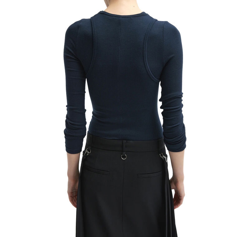 Circular Fine Rib T-Shirt Tank image number null