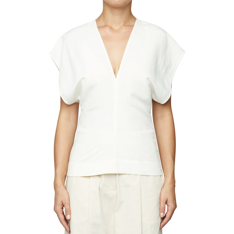 Fay Flutter Sleeve Linen Top image number null