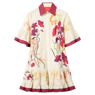 Choux Placee Collared Mini Dress