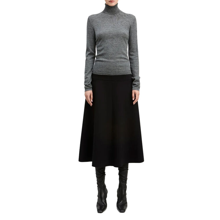 Antonia Blend Ponte Midi Skirt image number null