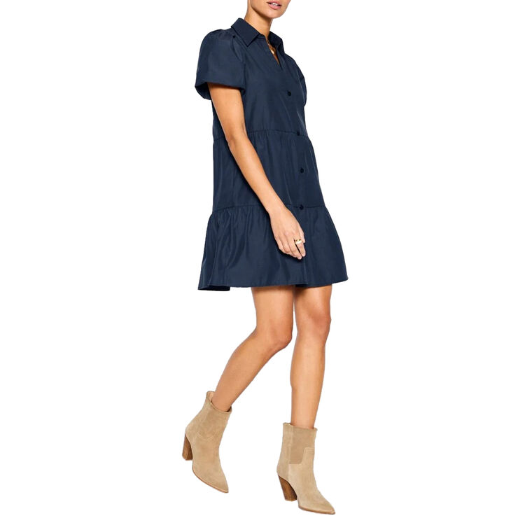 Havana Puff Sleeve Mini Dress image number null