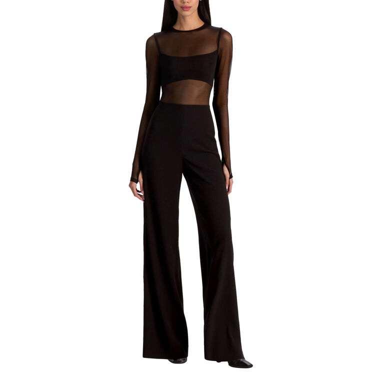 Nichol Long Sleeve Crew Neck Jumpsuit image number null