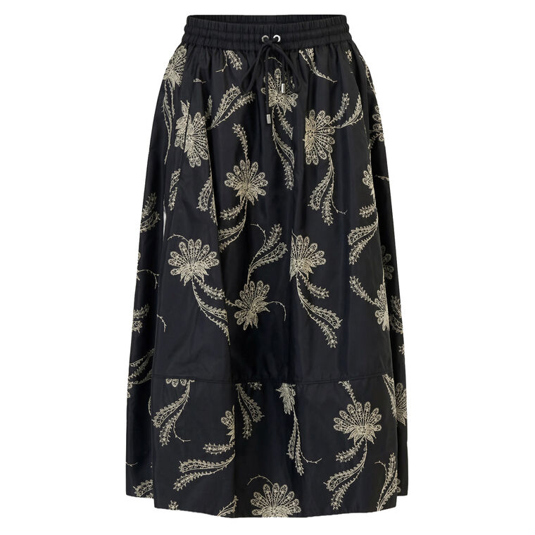 Paisley Fan Embroidered Sirani Skirt image number null