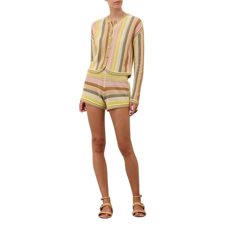 Indra Stripe Crochet Short image number null