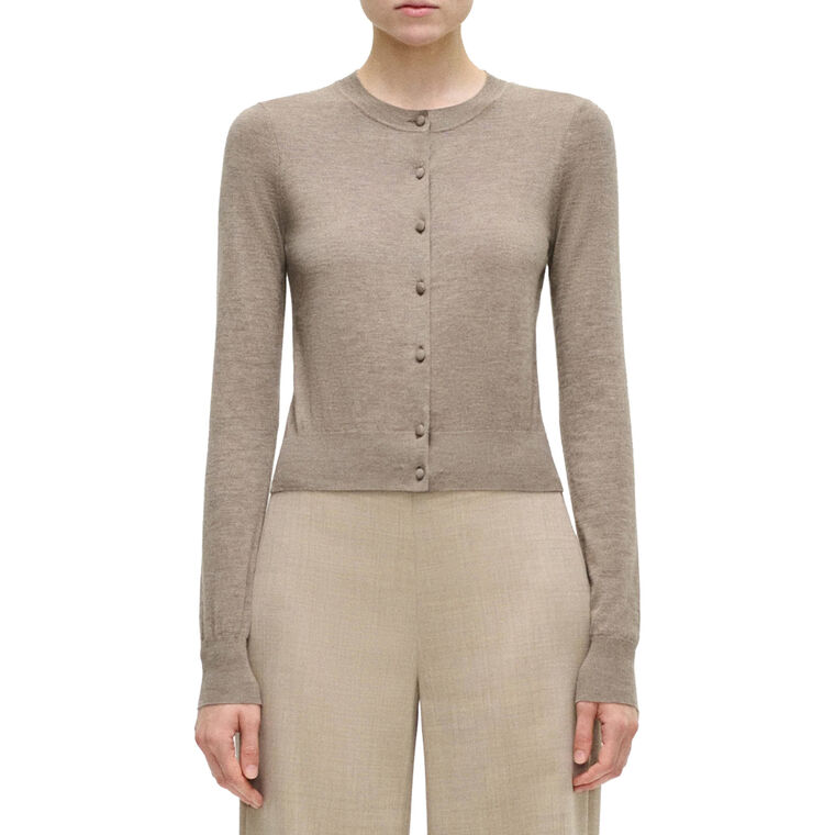 Worth Long Sleeve Cardigan In Fine Cashmere image number null