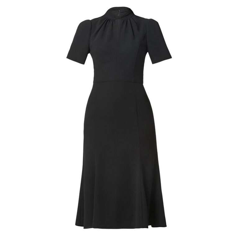 Allegra Short Sleeve Crepe Midi Dress image number null