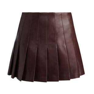 Carter Vegan Leather Pleated Mini Skirt