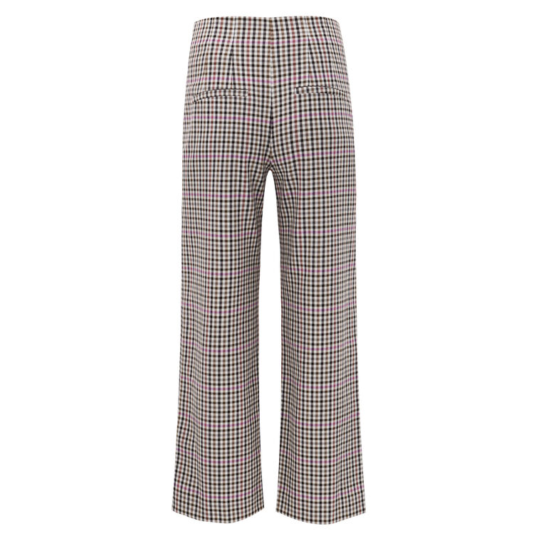 Dova Gingham Plaid Wide Leg Pant image number null