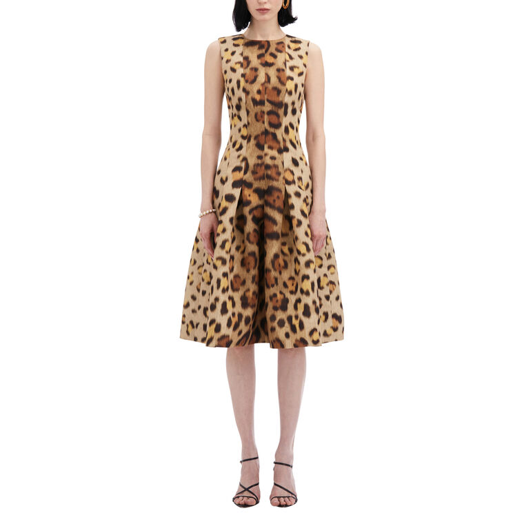 Jaguar Faille Pleated Dress image number null