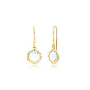 18kt Gold Uncut Metamorphic Drop Earrings