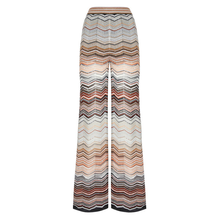 Trouser With Metallic Fibers image number null