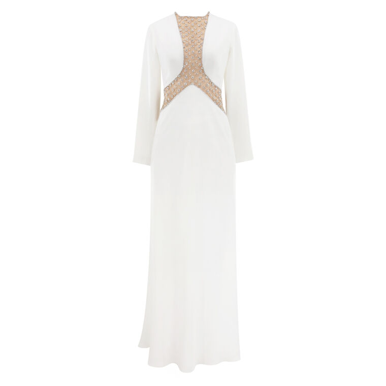 Inara Long Sleeve Gown With Crystals image number null