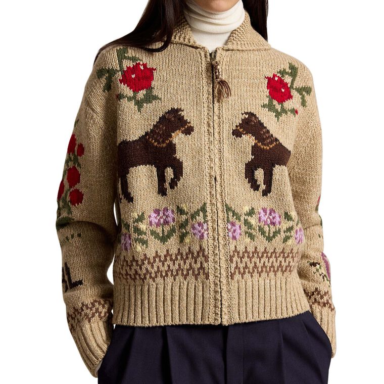 Long Sleeve Zip-Up Shawl Cardigan image number null