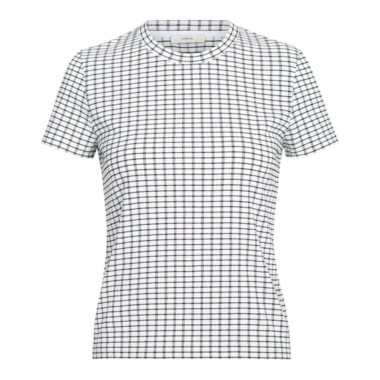 Short Sleeve Crew Neck Smocked T-Shirt image number null