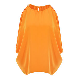 Amos Side-Draped Sleeveless Top