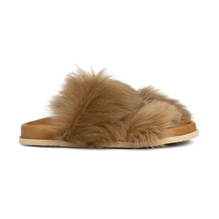 Duska Long-Hair Shearling Slide