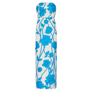 Magnolia Grand Fleur Embroidered Lace Strapless Maxi Dress