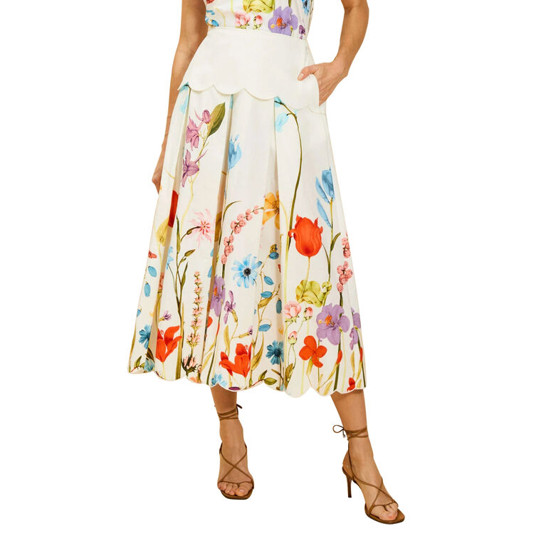 Sonata Scallop Midi Skirt image number null