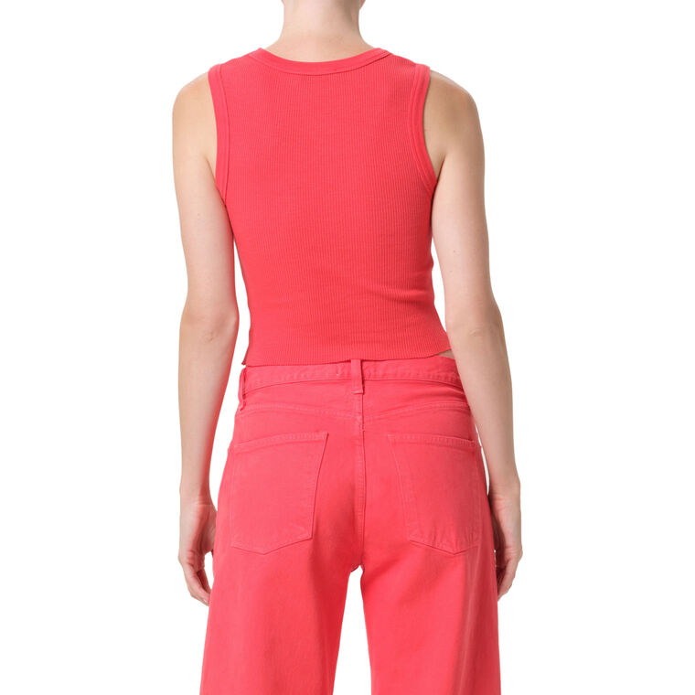 Shrunken Poppy Ribbed Tank image number null