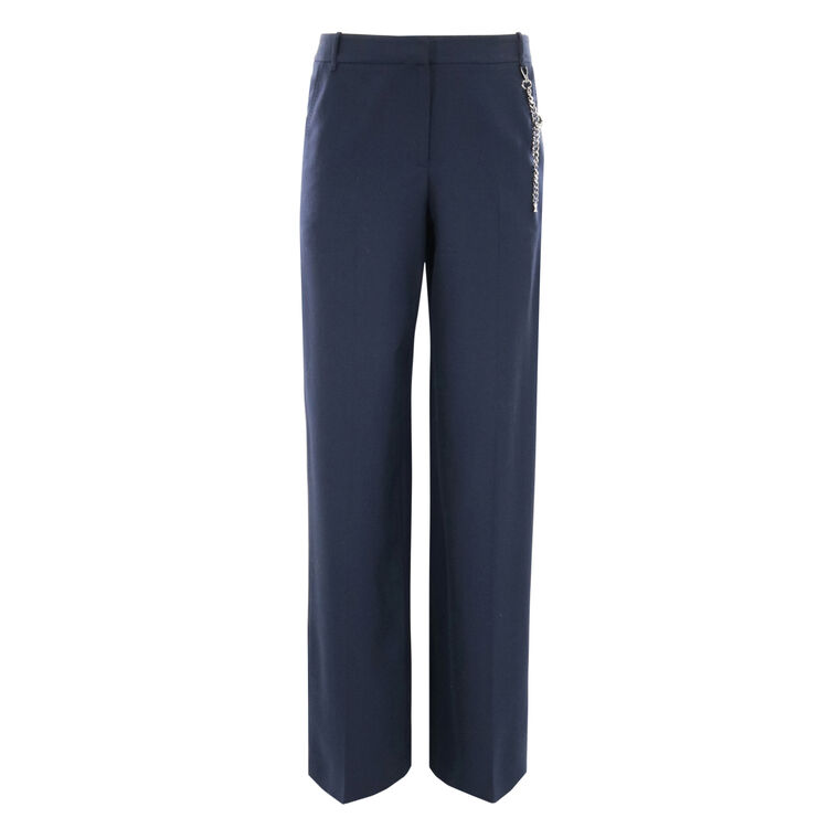 Steven Pleated Wide-Leg Pants image number null