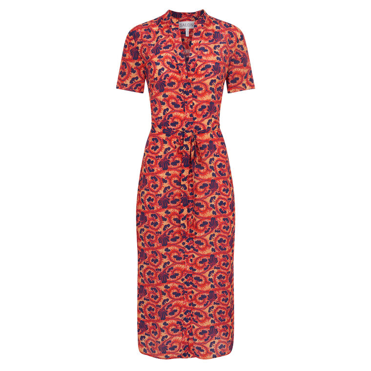 Vicki Short Sleeve Midi Dress image number null