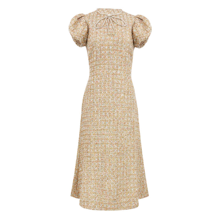 Perla Tweed Midi Dress image number null