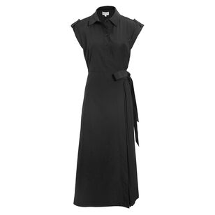 Shivonley Short Sleeve Collared Midi Dress