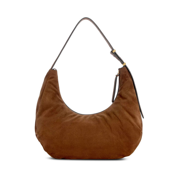 Hudson Large Suede Hobo Bag image number null