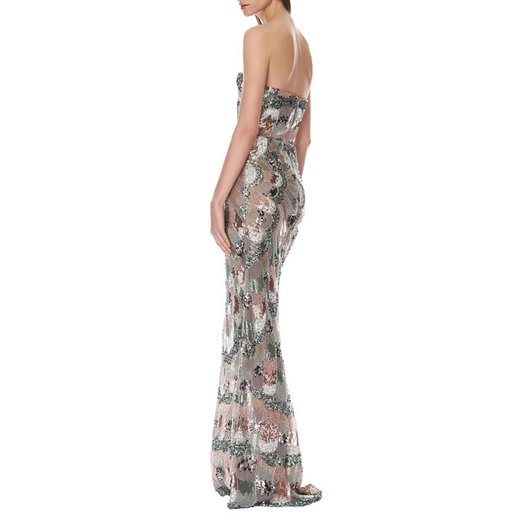 Strapless Embellished Maxi Dress image number null
