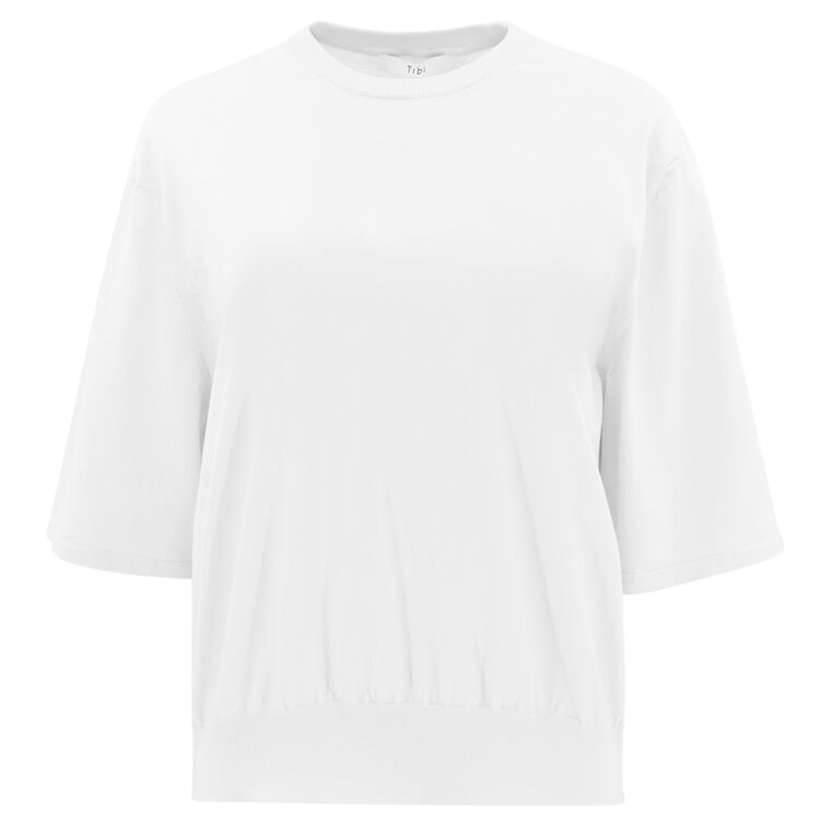 Super Fine Gauge Perfect Short Sleeve Pullover image number null