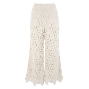 Bardan Wide-Leg Crochet Lace Pant