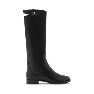 Clarita Asymmetric Saddlery Nappa Leather Boot