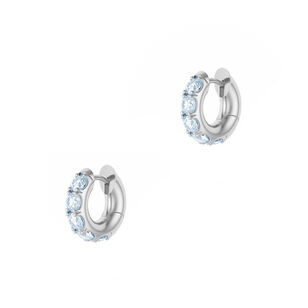 Mini Macro Hoop Pave Earrings