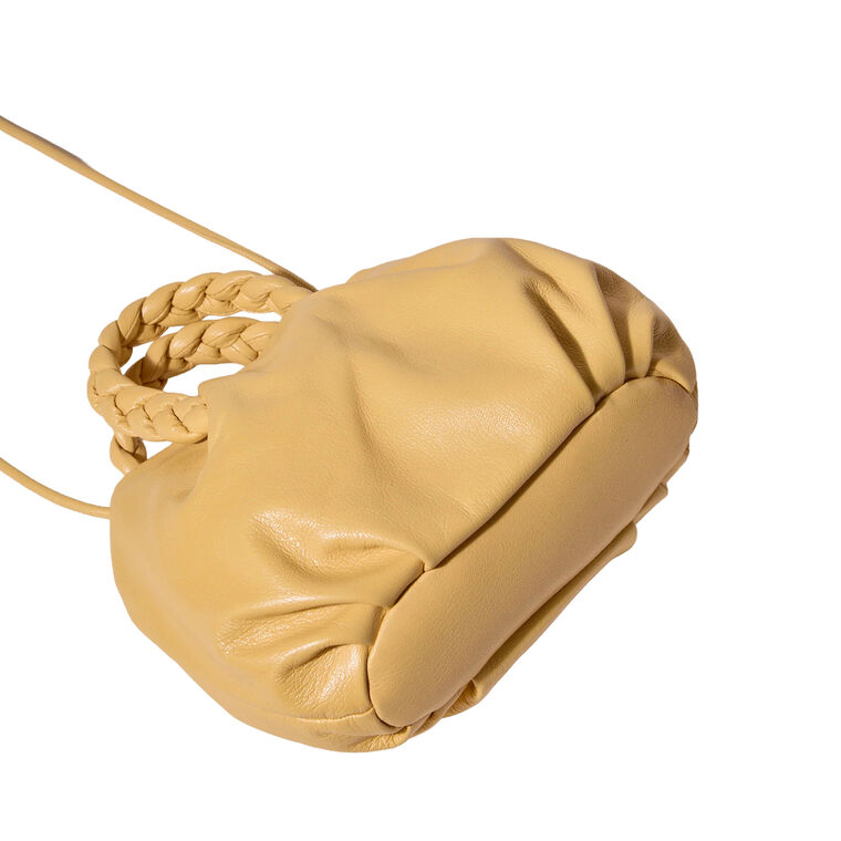 Bombon Medium Plaited-Handle Leather Handbag image number null