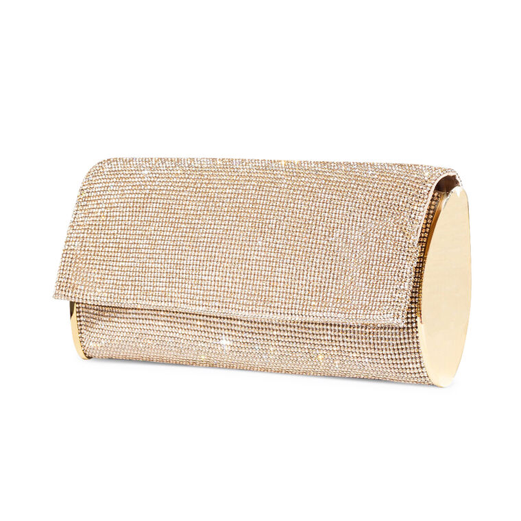 Kate Rhinestone Mesh Clutch image number null