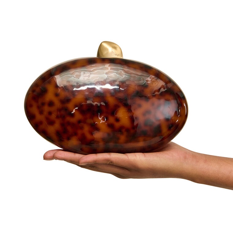 Evianna Marbled Acrylic Clutch image number null